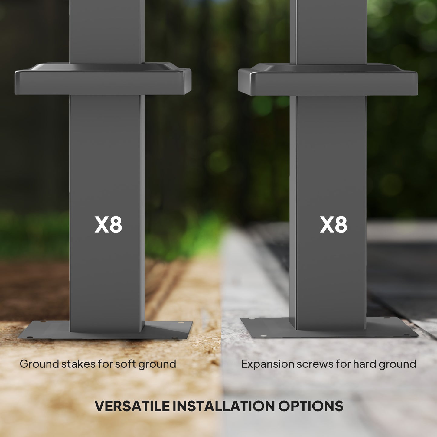 Outsunny 3 x 3(m) Pergola ogrodowa z rozsuwanym dachem i magnetycznym mocowaniem, zestaw pergoli zewnętrznej z baldachimem przeciwsłonecznym, UPF30+, szary