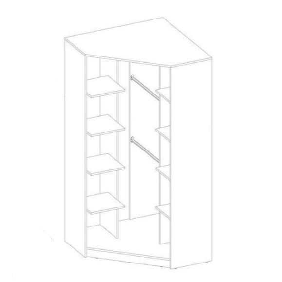خزانة ملابس زاوية من إيمولا IM-01 95 سم
