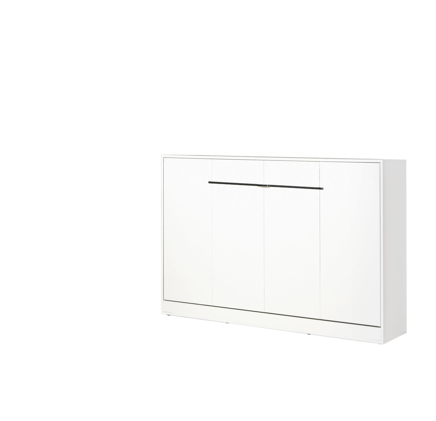 SPACEO Horizontal Wall Bed 120x200 White / Black Handles