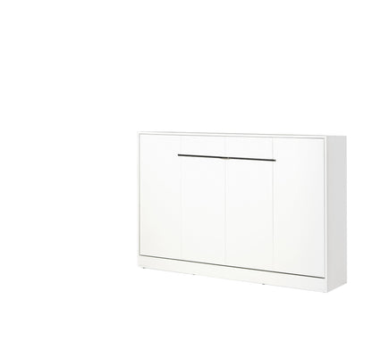 SPACEO Horizontal Wall Bed 120x200 White / Black Handles