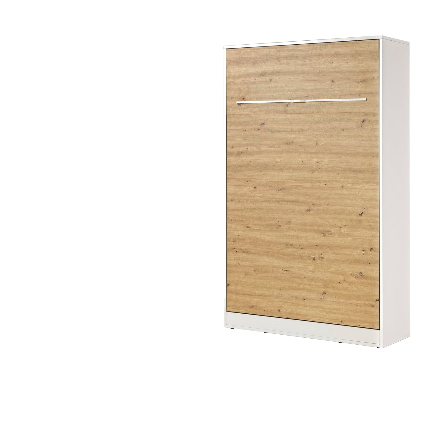 SPACEO Vertical Wall Bed 120x200 White / Oak Artisan / White Handles