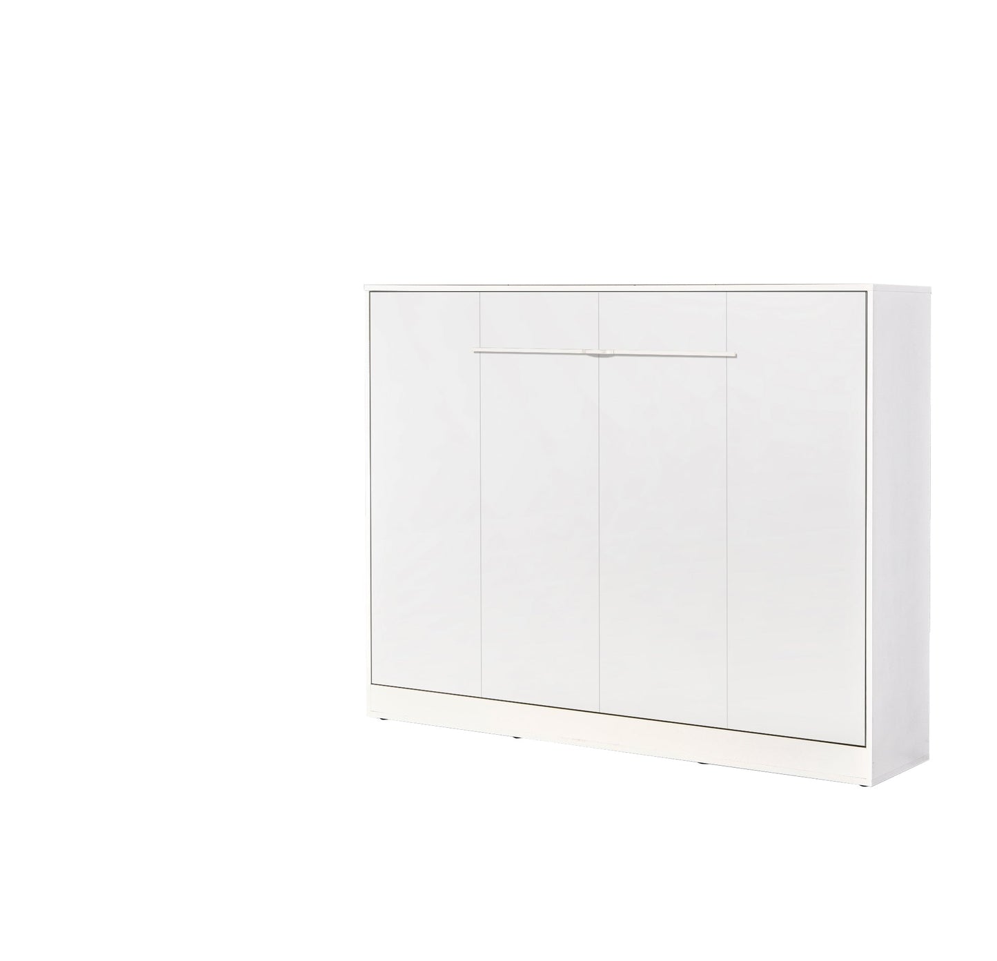 SPACEO Horizontal Wall Bed 140x200 White / White Handles