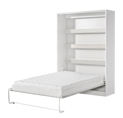 SPACEO Vertical Wall Bed 140x200 White / White Handles