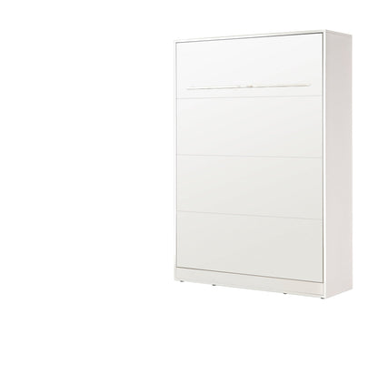 SPACEO Vertical Wall Bed 140x200 White / White Handles