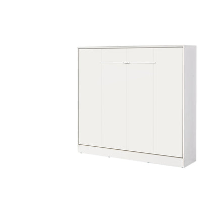 SPACEO Horizontal Wall Bed 160x200 White / White Handles