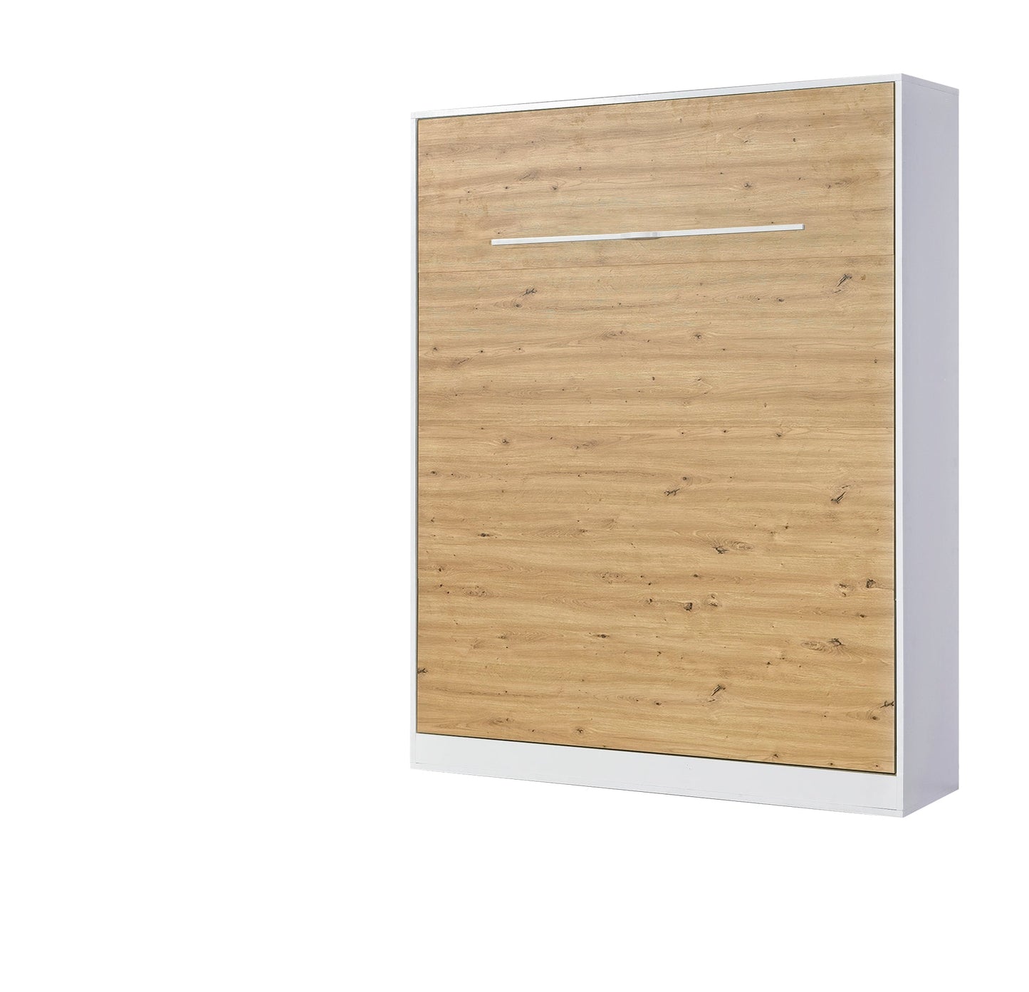 SPACEO Vertical Wall Bed 160x200 White / Oak Artisan / White Handles