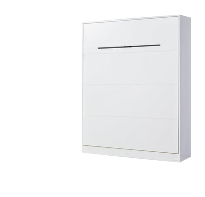 SPACEO Vertical Wall Bed 160x200 White / Black Handles