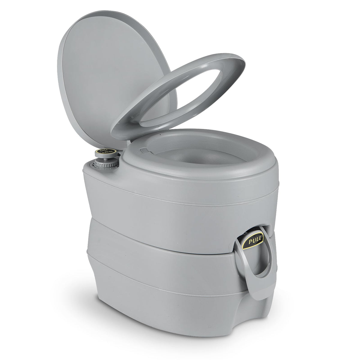 Portable Toilet with 20 L Detachable Waste Tank-Dark Grey