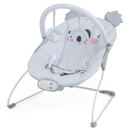 Portable Baby Bouncer with Detachable Toy Bar for Babies 0-6 Months Old up to 9 kg-Grey