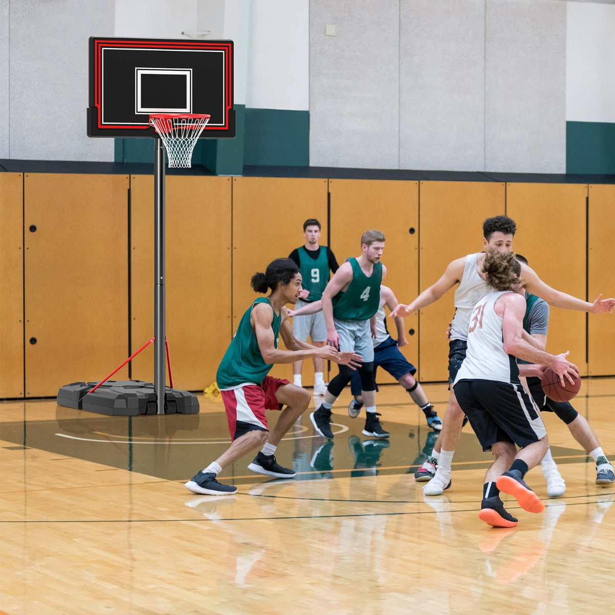 230-305cm Portable Basketball Hoop with 44 Inch Shatterproof Backboard