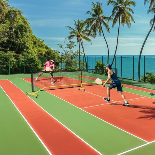Portable Pickleball Net Set with Metal Frame