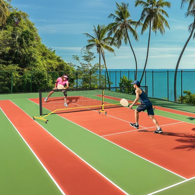 Portable Pickleball Net Set with Metal Frame