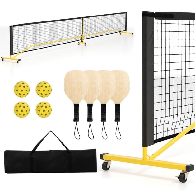 Portable Pickleball Net Set with Metal Frame