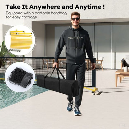 Portable Pickleball Net Set with Metal Frame