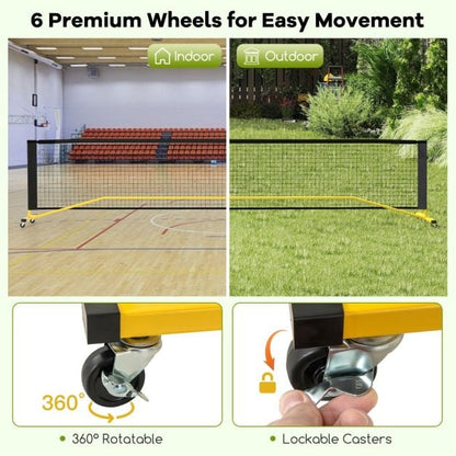 Portable Pickleball Net Set with Metal Frame