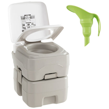 Portable Toilet with 20 L Waste Tank and Flush Pump