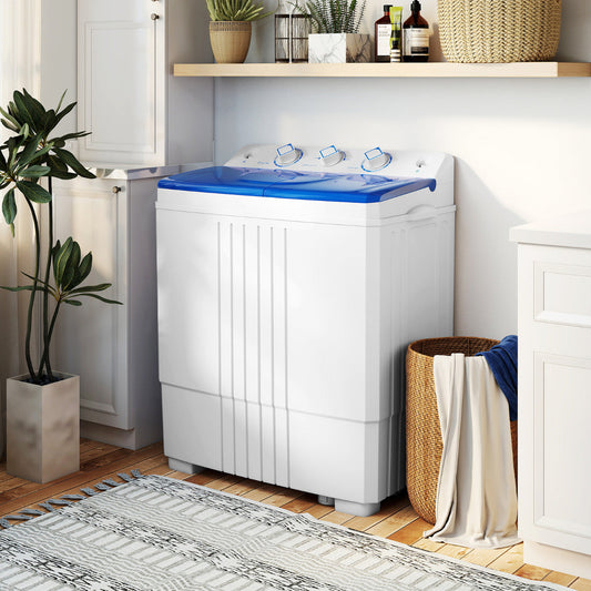 Portable Washing Machine with Drain Pump for Apartment Dorm-Blue