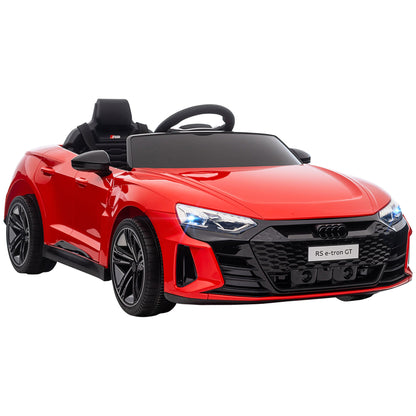 HOMCOM Audi Licencjonowany 12V Elektryczny Jeździk Dla Dzieci, Z Pilotem, Systemem Zawieszenia, Światłami, Muzyką, Silnikiem - Czerwony