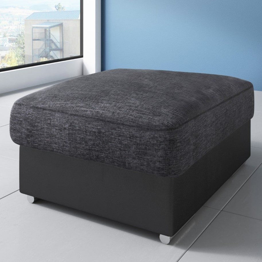 Ferol Fabric Swivel Chair - Black/Grey