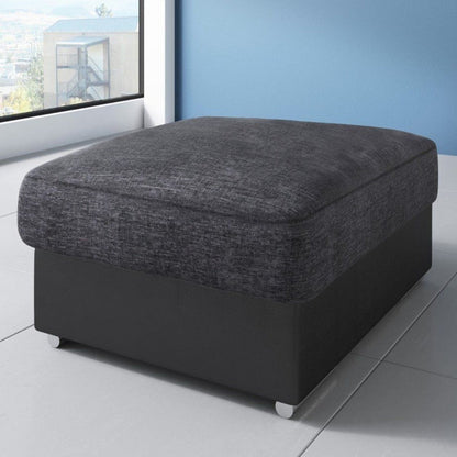 Sofa narożna Ferol Fabric Larger - czarno-szara