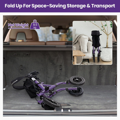 Foldable Rolling Walker with Seat-Purple