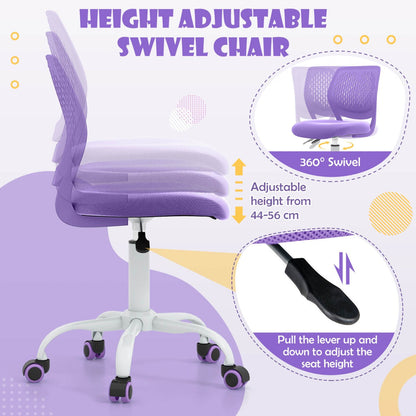 Ergonomic Children Study Chair with Adjustable Height-Purple