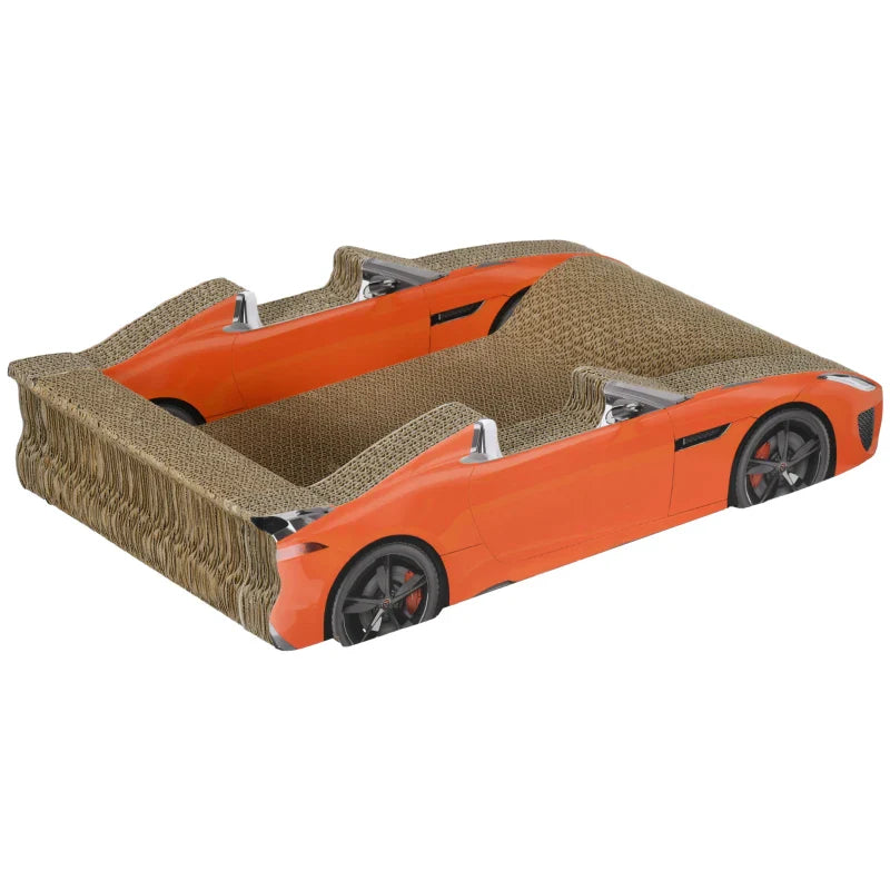 PawHut 2 in 1 Cat Scratching Board with Catnip, Car-shaped