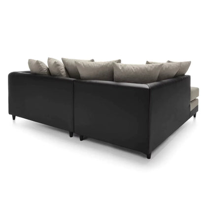 Linacre Corner Sofa - Left Arm Brown and Black