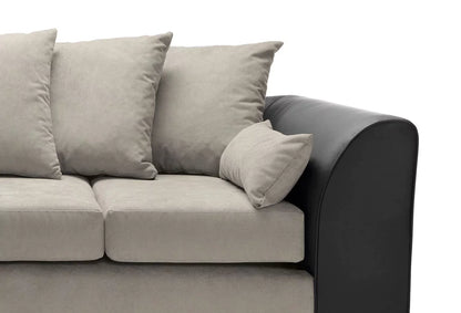 Linacre Corner Sofa - Left Arm Brown and Black