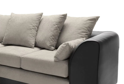 Linacre Corner Sofa - Left Arm Brown and Black