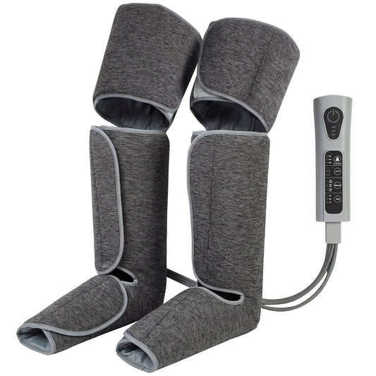 HOMCOM Leg Massager with Heat, Compression, 3 Auto Modes & 3 Intensities,  Foot and Calf Massage Machine