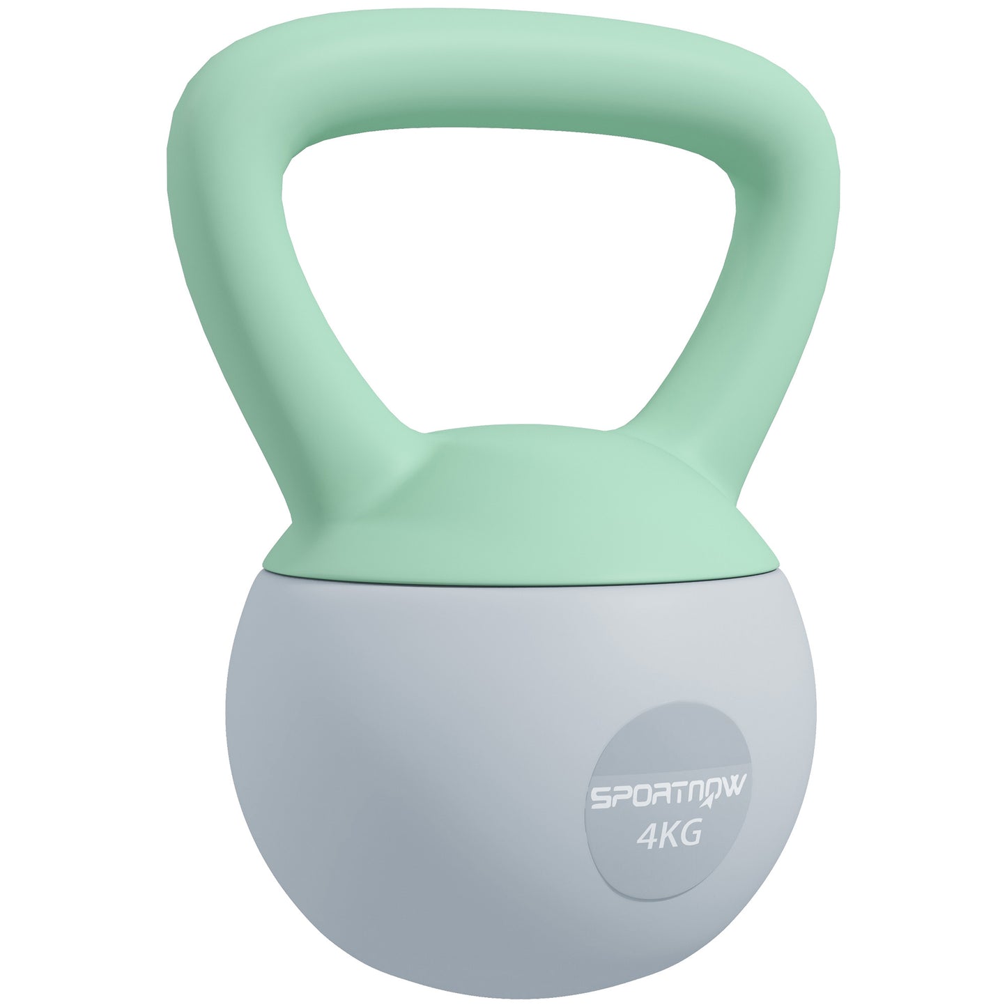 SPORTNOW 4KG Kettlebell, miękki Kettle Bell z antypoślizgową rączką do podnoszenia ciężarów w domowej siłowni i treningu siłowego