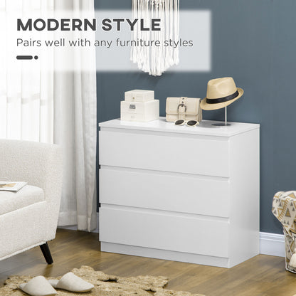 HOMCOM Chest of Three Drawers - White