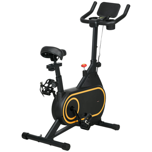 دراجة SPORTNOW المغناطيسية الداخلية لركوب الدراجات، دراجة تمرين مع دولاب موازنة صامت، شاشة LCD، حامل للكمبيوتر اللوحي، مقعد مريح