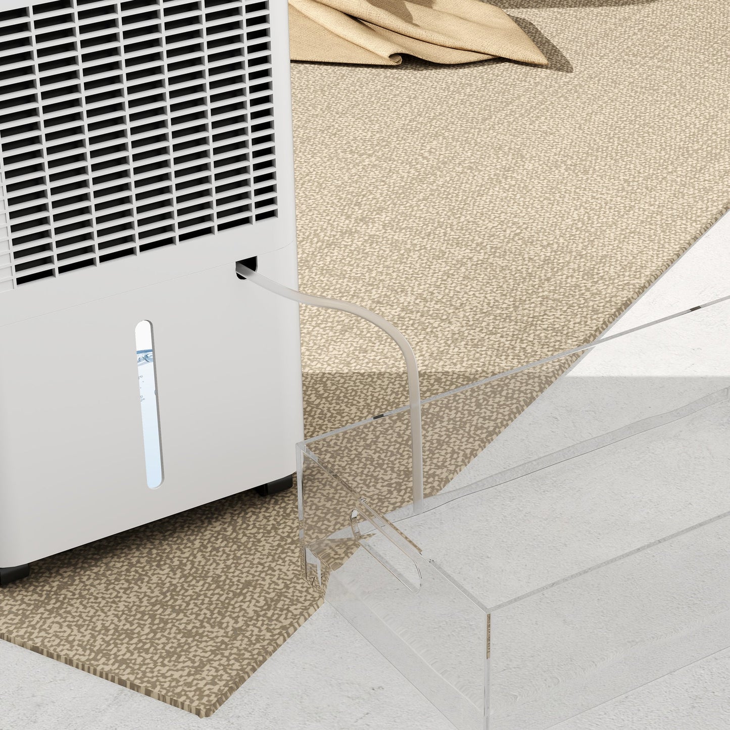 HOMCOM 12L/Day Dehumidifier with Continuous Drainage, 2L Water Tank, 24H Timer, Digital Humidity Display, Filter, Auto Defrost, Children Lock, Dehumidifier for Home Damp, Bedroom, Laundry Drying