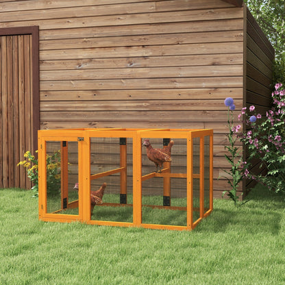 PawHut Wooden Chicken Coop with Combinable Design, for 1-3 Chickens