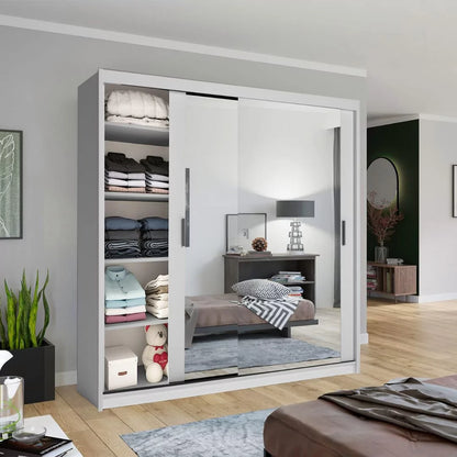 Chicago II Sliding Door Wardrobe - White, Black, Oak, Walnut, Wenge, Grey