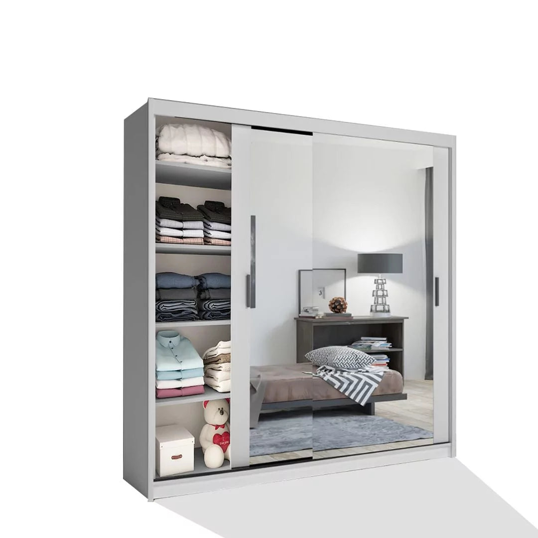 Chicago II Sliding Door Wardrobe - Black and 5 Colours 5 Sizes