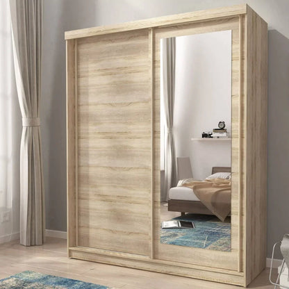 Juneau Sliding Door Wardrobe 200cm - Oak Sonoma