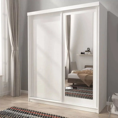 Juneau Sliding Door Wardrobe 200cm - White