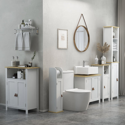 kleankin Under Sink Bathroom Cabinet for Basin without Pedestal - White