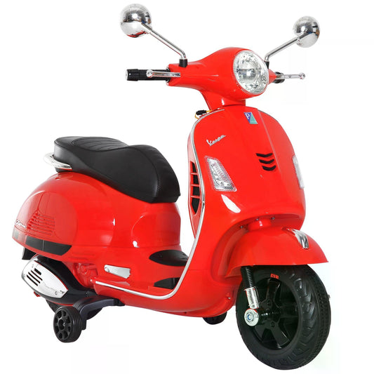 HOMCOM Dziecięcy motocykl do jazdy, 6V, ze światłami LED-czerwony