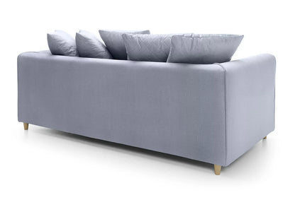 Chic Velvet 3 Seater Sofa - Silver