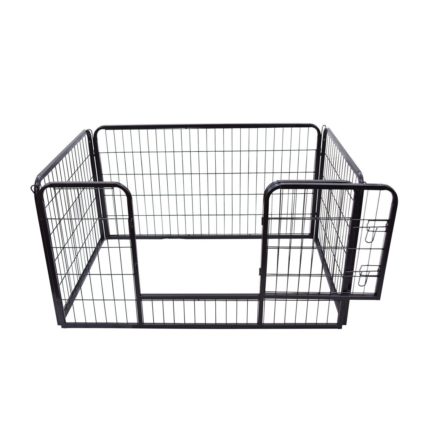 Pawhut Heavy Duty Pet Play Pen 125x80x70 cm-Black