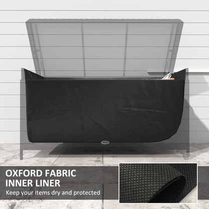 Outsunny 627 L Rattan Storage Box - Dark Grey