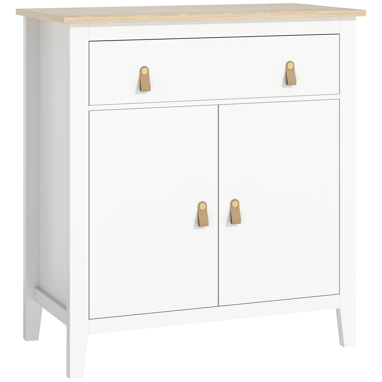 HOMCOM Farmhouse Style Sideboard - White