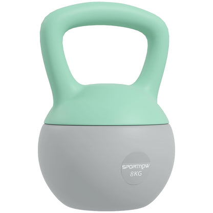 SPORTNOW 8KG Kettlebell, miękki Kettle Bell z antypoślizgową rączką do podnoszenia ciężarów w domowej siłowni i treningu siłowego