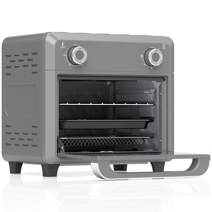 HOMCOM 10L Air Fryer Oven, Mini Oven, Grill, Roast, Bake, with Adjustable Temperature, Timer, 1000W, Grey
