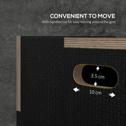 SPORTNOW Multi-Faceted Jump Box, Wooden Step Up Box, for Home, Gym, Exercise, 41/51/61cm - Black