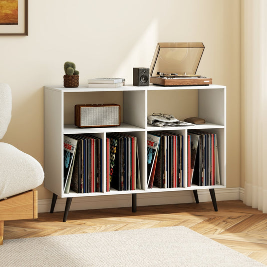 Record Player Stand 3-Tier Turntable Stand-White